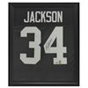 Image 1 : Bo Jackson Signed Raiders 23x27 Custom Framed Jersey Display (Radtke COA  Jackson Hologram)