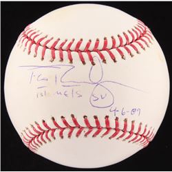Francisco Rodriguez Signed OML Baseball Inscribed  1st Mets SV 4-6-09  (Fanatics Hologram  MLB Holog