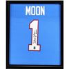 Image 1 : Warren Moon Signed Oilers 23x27 Custom Framed Jersey Inscribed "HOF 06" (Radtke COA)