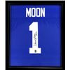 Image 1 : Warren Moon Signed Seahawks 23x27 Custom Framed Jersey Inscribed "HOF 06" (Radtke COA)