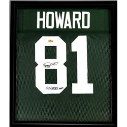 Desmond Howard Signed Packers 23x27 Custom Framed Jersey Inscribed  S.B. XXXI MVP  (Radtke COA)