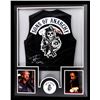 Image 1 : Tommy Flanagan Signed "Sons of Anarchy" 34x42 Custom Framed Vest Inscribed "Chibs" (Radtke COA)