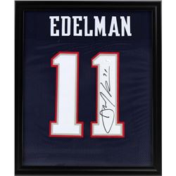 Julian Edelman Signed Patriots 23x27 Custom Framed Jersey (JSA COA)