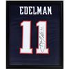 Image 1 : Julian Edelman Signed Patriots 23x27 Custom Framed Jersey (JSA COA)