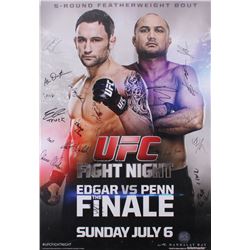 The Ultimate Fighter Team Edgar vs. Team Penn 27x39 Poster Signed by (22) with Frankie Edgar, BJ Pen