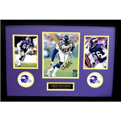 Chris Doleman Signed Vikings 16x26 Custom Framed Photo Display Inscribed  HOF 12  (Radtke COA)