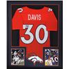 Image 1 : Terrell Davis Signed Broncos 34x42 Custom Framed Jersey Inscribed "HOF 17" (JSA COA)