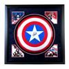 Image 1 : Stan Lee Signed "Captain America" 37x37 Custom Framed Marvel Full-Size Replica Shield Display (Radtk