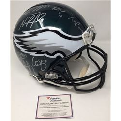 2017 Philadelphia Eagles Authentic On-Field Full-Size Helmet Team-Signed by (20) with Nick Foles, Fl