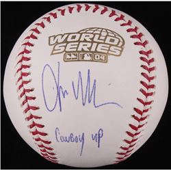 Kevin Millar Signed Official 2004 World Series Baseball Inscribed  Cowboy Up  (JSA COA)