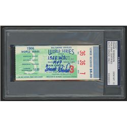 Frank Robinson Signed 1966 World Series Ticket Inscribed  1966 W.S. MVP  (PSA Encapsulated - Autogra