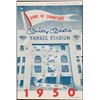 Image 1 : Mickey Mantle Signed Yankees Original 1950 Scorecard (JSA ALOA)