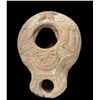 Image 1 : Roman Pottery Oil Lamp - Geometric Motif