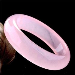 Madagascan Rose Quartz Crystal Bangle Bracelet