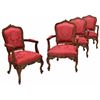 Image 2 : (4) Louis Xv Style Carved Back Arm Chairs