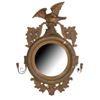 Image 1 : 19thc Regency-Style Gilt Wood Convex Eagle Mirror