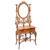 Image 1 : ANTIQUE NATURAL CURLICUE WICKER VANITY