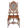 Image 2 : ANTIQUE NATURAL CURLICUE WICKER VANITY