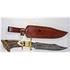 Image 11 : 15" Inch Hand Made Damascus Steel Hunting Bowie Knife Deer Antler