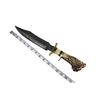 Image 7 : 15" Inch Hand Made Damascus Steel Hunting Bowie Knife Deer Antler