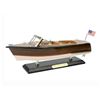Image 1 : Wooden Chris Craft Runabout Model Speedboat 14"