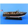 Image 3 : Wooden Chris Craft Runabout Model Speedboat 14"