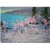 Image 1 : ORIGINAL OIL PAINTING Plein Air Evening Seascape Rosy blooming Spring sunset