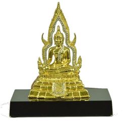 24kt Gold Plated Bronze Thai Buddha Statue