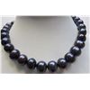 18" 10-11mm Tahitian Black Pearl Necklace 14k Gold Clasp