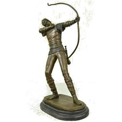 Archer Standing Bronze by Russian Tourgueneff Statue nr Sculpture