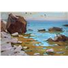 Image 1 : SUNNY SEASCAPE realism ORIGINAL OIL PAINTING colorful art by ANNA GUSAROVA