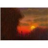 Image 1 : Original Oil Painting Landscape Signed On Canvas Vintage Antique Style 9003 Cole