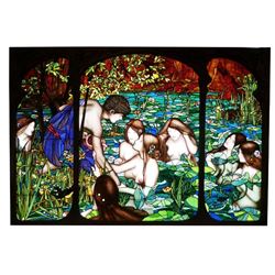 Fabulous Custom made for Rod Stewart -Stained, Leaded And Painted Figura lGlass Window