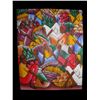 Image 4 : Signed Acrylic Painting, Haitian Farmers Market Ready To Frame 43.84 Idiot Sale