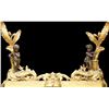 Image 1 : One of a Kind Pair of Dore Bronze Andirons with Center Bar