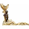 Image 2 : One of a Kind Pair of Dore Bronze Andirons with Center Bar