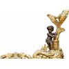 Image 3 : One of a Kind Pair of Dore Bronze Andirons with Center Bar