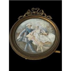 18th Century Miniature Porcelain Painting