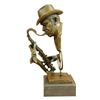 Image 1 : Signed Sax Saxophone Player Salutes Jazz and Rhythm and Blues Bronze Sculpture