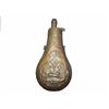 Image 1 : Antique Ornate Embossed Victorian Brass Gun Or Black Powder Flask Container