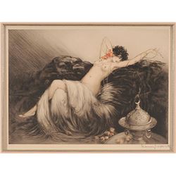 Signed Icart "Smoke" Etching