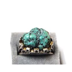 Vintage Sterling Silver & Sea Foam Turquoise Ring