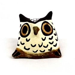 Vintage Native American Acoma Pottery Owl, Aragon
