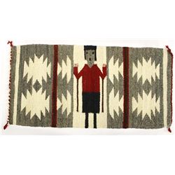 Native American Navajo Single Yei Textile Rug