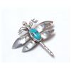 Image 1 : Navajo Sterling Silver & Turquoise Dragonfly Pin