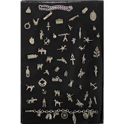 Collection of 50+ Sterling Silver Charms