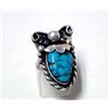 Image 1 : Navajo Sterling & Red Mountain Turquoise Bug Ring