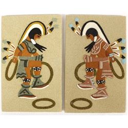 Native American Navajo Sand Paintings by J. Toledo