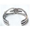Image 2 : Navajo Sterling Sand Cast Bracelet by F.L. Begay