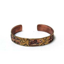 Navajo Gold over Copper Bracelet by Jefferson Lee